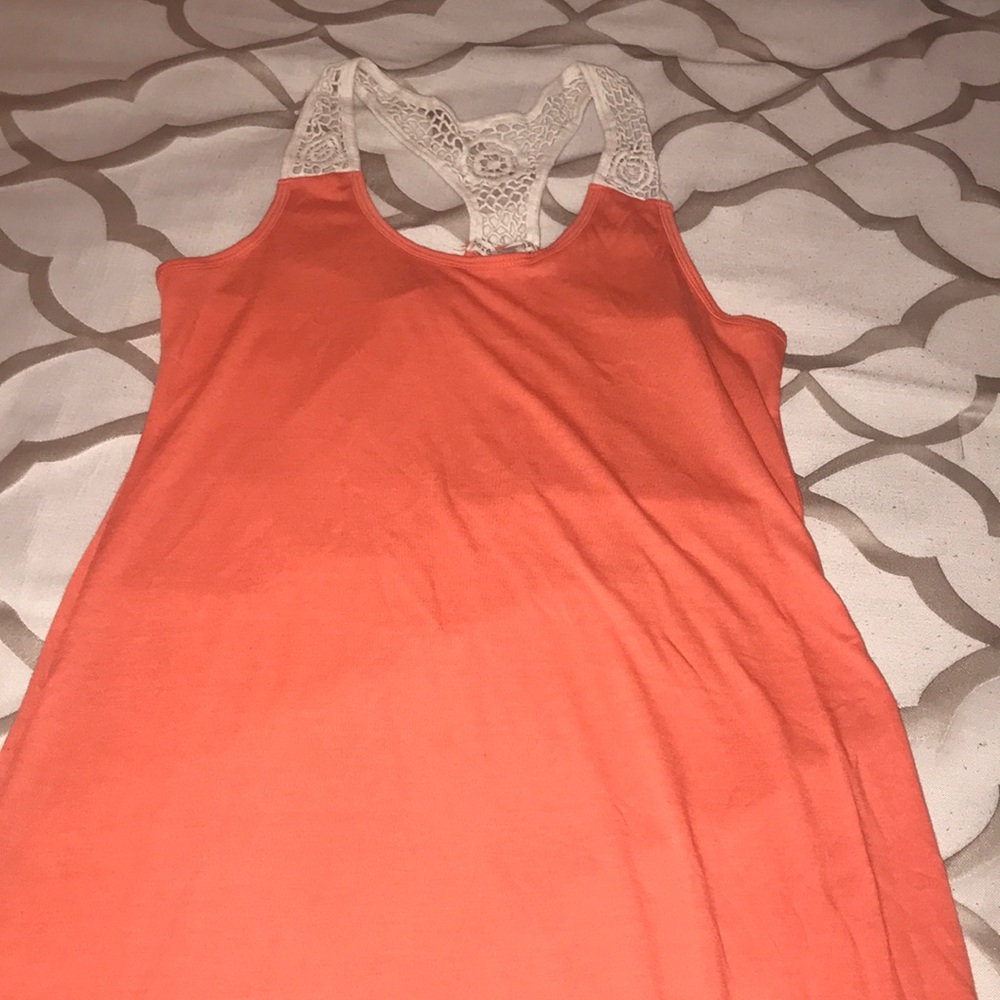 Racer Back Orange Maxi Dress Size:L